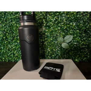 Bōte Magnetic Bottom 36oz Chug Lid Black Bottle (plus coozie for free!)